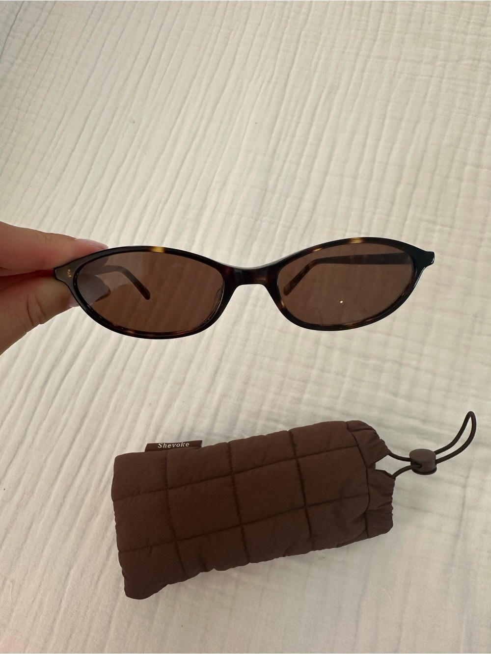 Shevoke Brown Tortoiseshell Slim Sunglasses - Picture 2 of 6